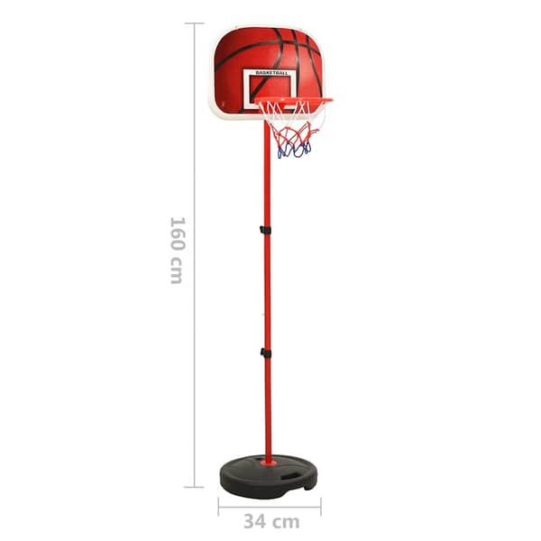 vidaXL Barnbasketset, Justerbart, 160 cm
