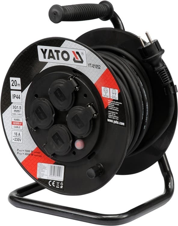 Yato trommelforlængningskabel 20m YT-81052