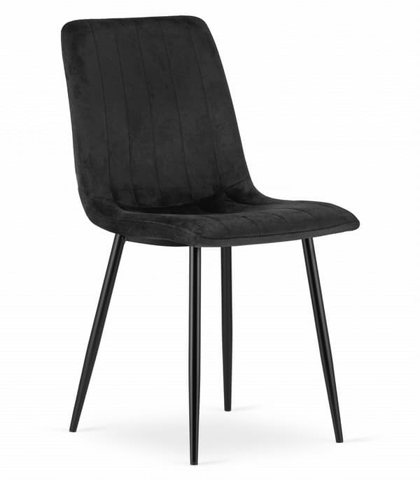 LAVA stol - svart sammet x 3