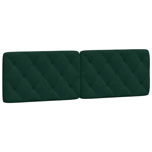 vidaXL Sängynpäädyn tyyny, tummanvihreä, 160 cm, sametti