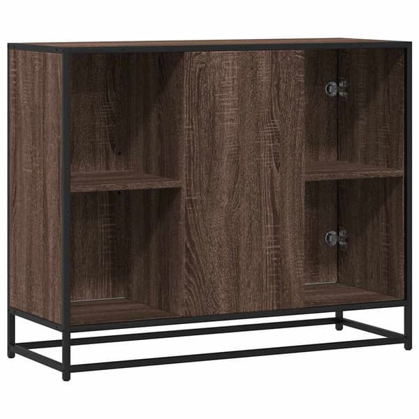 vidaXL skab brunt egetræ 92x35x76 cm træbaseret materiale
