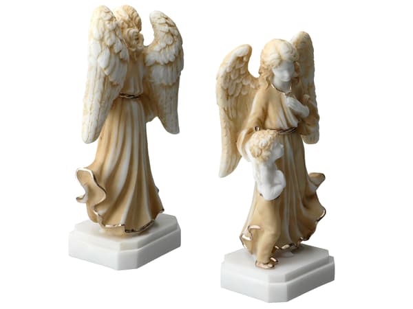 Skyddsängel med ett barn - grekisk alabaster