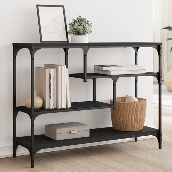 vidaXL konsolbord, sort, 100x30x75 cm
