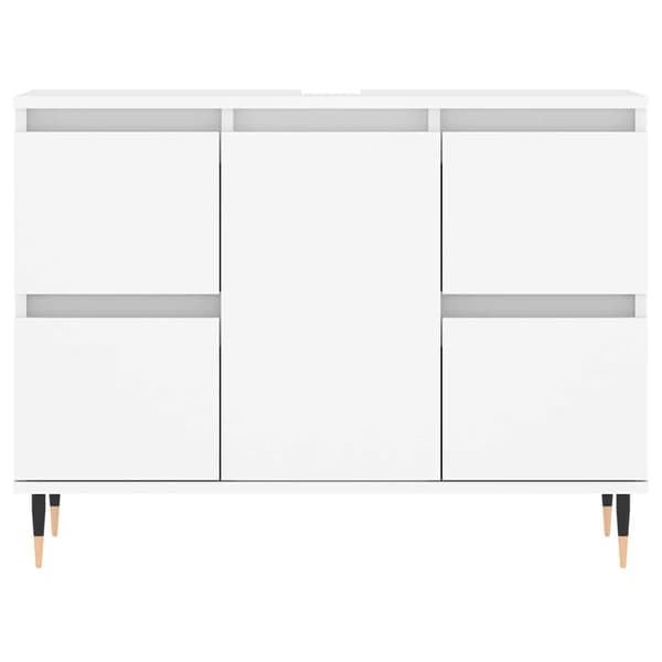 vidaXL Badrumsskåp, Vit, 80x33x60 cm, Träbaserat material