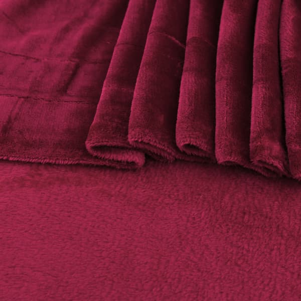 Vinröd Minky fleece
