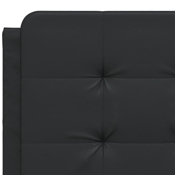 vidaXL hovedgærdehynde, sort, 120 cm, kunstlæder