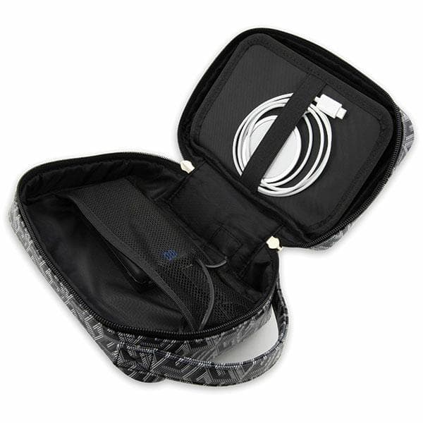 Guess GCube Stribet Organizer Taske, Sort