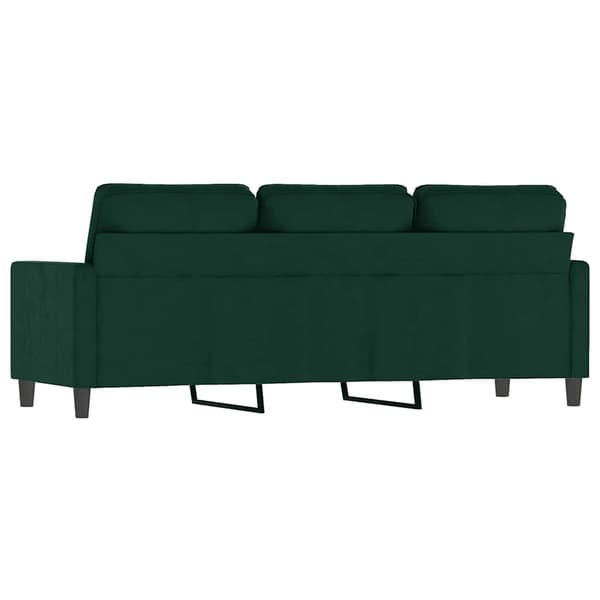 vidaXL 3-sitssoffa mörkgrön 180 cm klädd i sammet