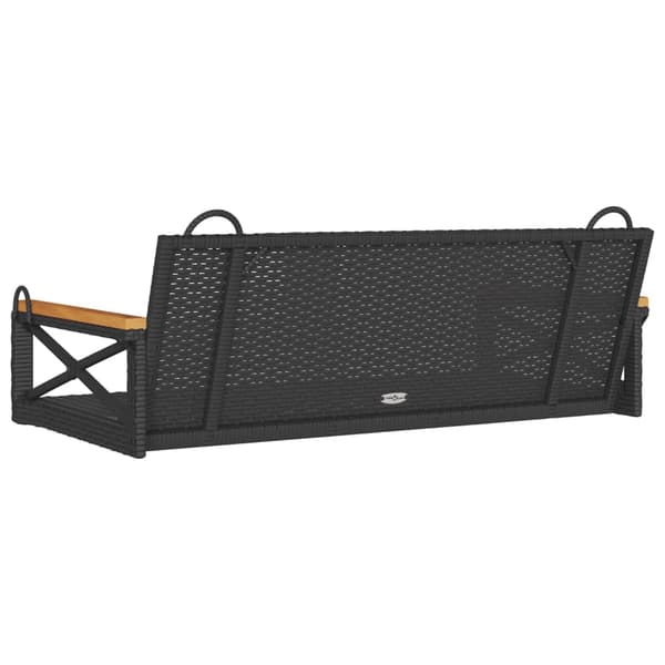 vidaXL gyngebænk sort 109x62x40 cm polyrattan