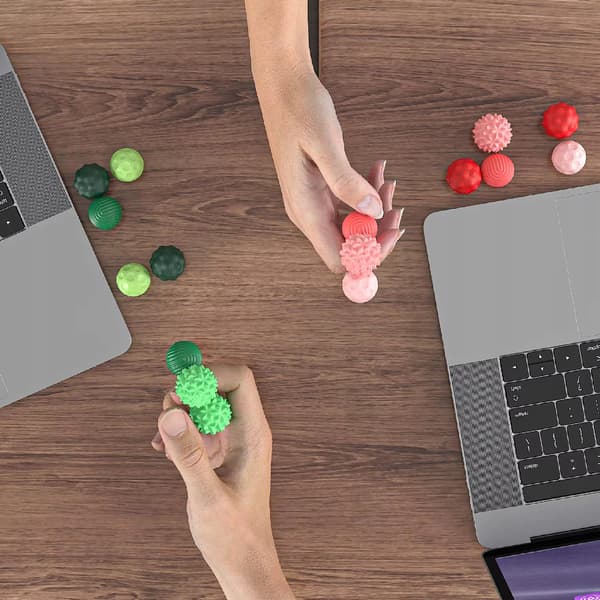 Magnetiske antistress-sensoriske bolde med etui ADHD ASD SI 4 stk. lyserøde