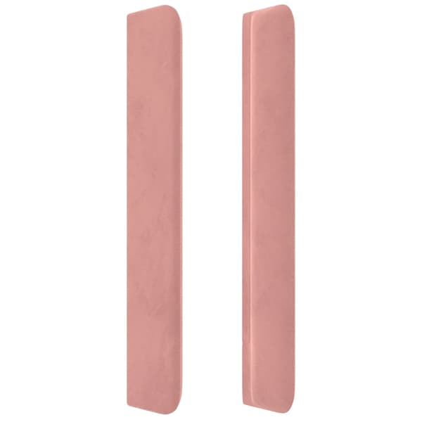 vidaXL Vingad nackstöd rosa 183x16x118/128 cm sammet