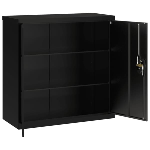 vidaXL arkivskab sort 90x40x90 cm stål