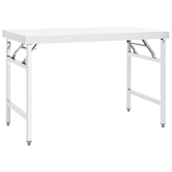 vidaXL foldbart køkkenbord 120x60x80 cm rustfrit stål