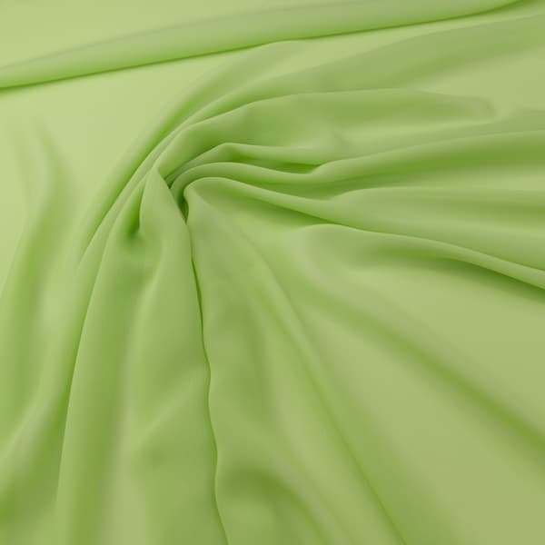 Chiffonmateriale, limefarvet