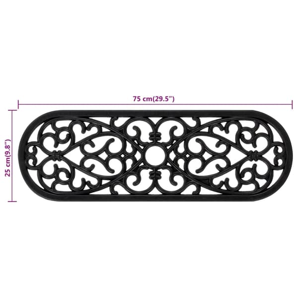vidaXL Trappsteg, 5 st, 25x75 cm, gummi