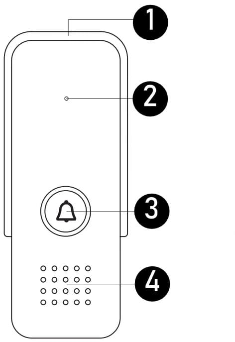 Handsfree-porttelefon för enfamiljsgrind, vit