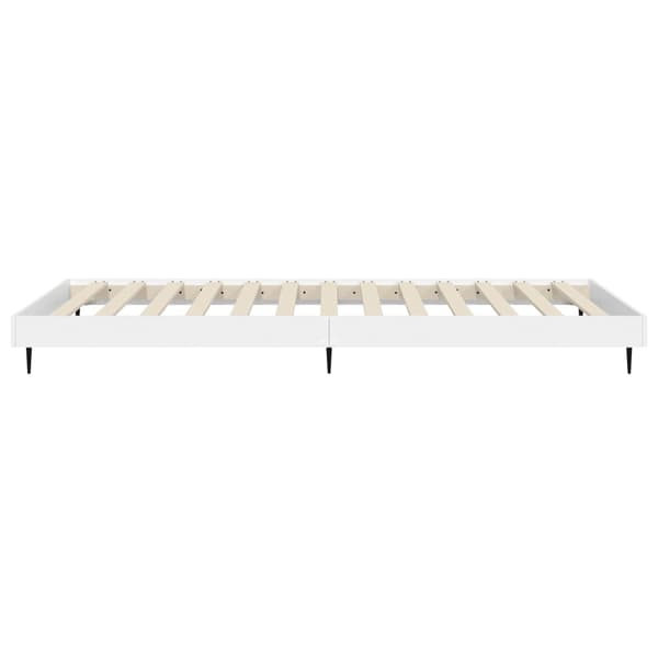 vidaXL Sängram vit 90x200 cm träbaserat material