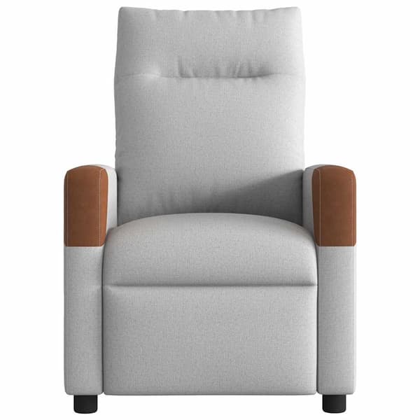 vidaXL elektrisk lænestol med massagefunktion, grå, stof