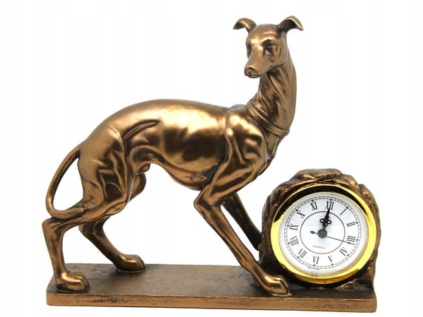 Dekorativ stående klocka - Hundfigur - Greyhound