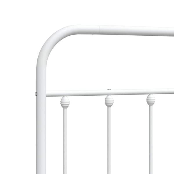 vidaXL metalsengegavl, hvid, 100 cm