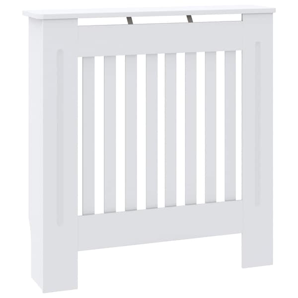 vidaXL Radiatorskydd, MDF, Vit, 78 cm