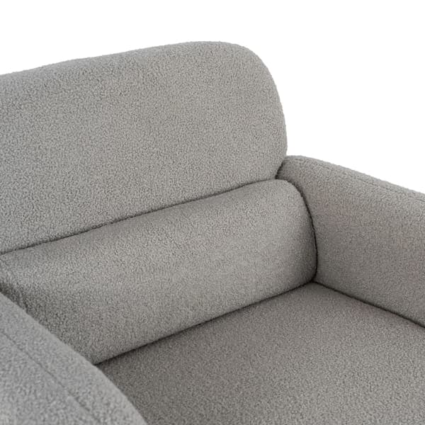 TOGO Grå Boucle Moderne Lounge Lænestol