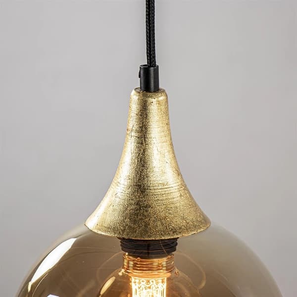 Hængelampe 2xE27 CALLISTO SORT/GULD