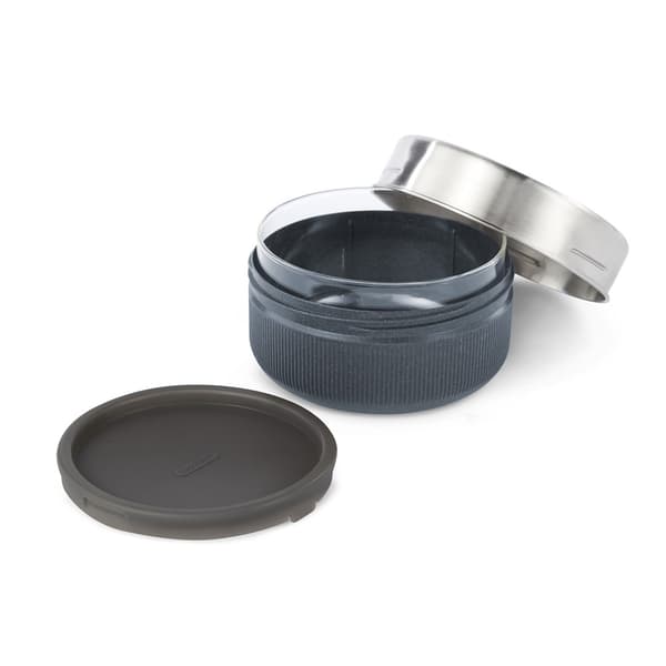 Madskål glas L, skifer / Sort+Blum