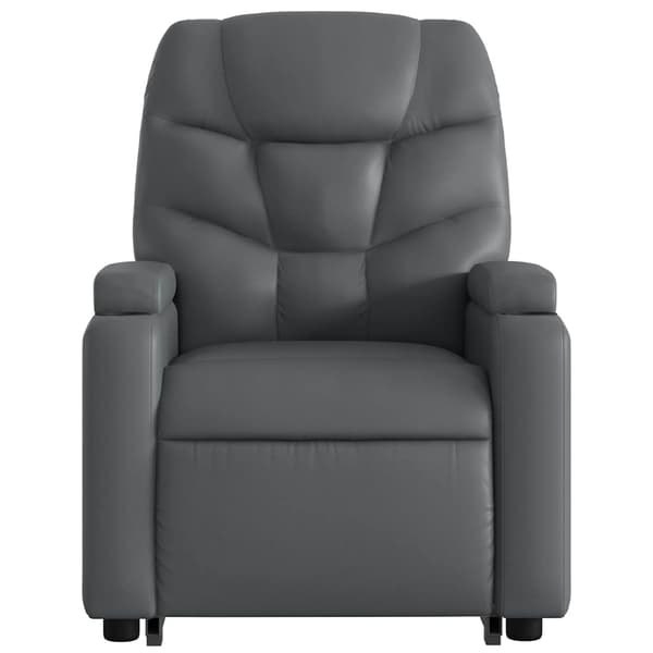 vidaXL Lyftbar massagefåtölj, grå, konstläder
