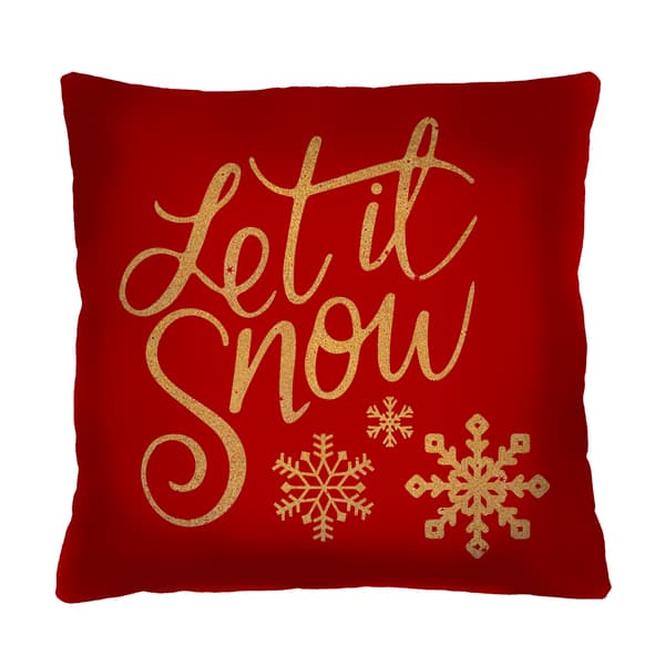 Kudde - LÅT DET SNÖA - 40x40 cm