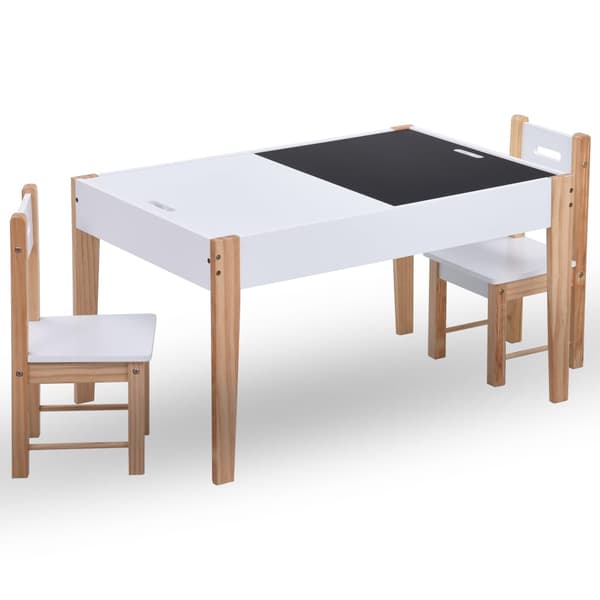 vidaXL 3-delat ritbord och stolset för barn