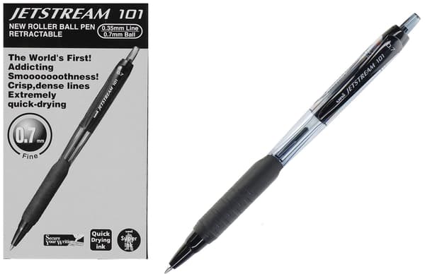 UNI JETSTREAM SXN-101 KUGLEPEN SORT A'12 9126