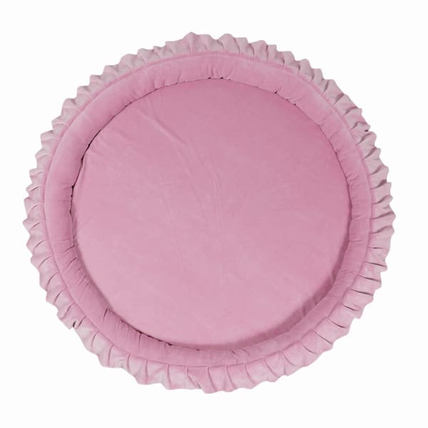 Redemåtte 120 cm til børn, fløjlsblød pink