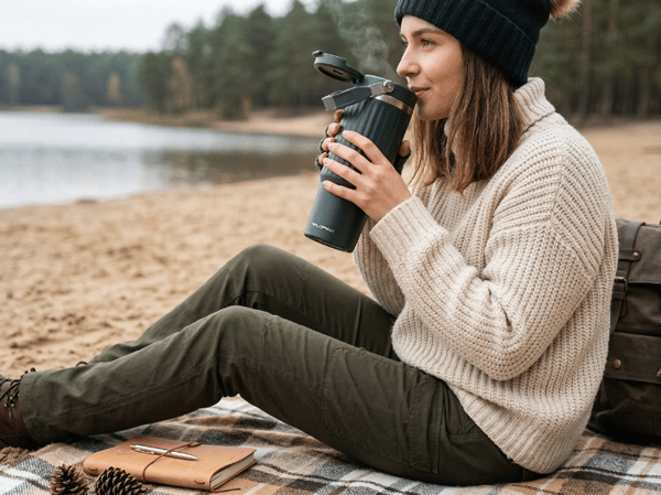 MUKI TERMOKOP I RUSTFRIT STÆRK 890 ML GRØN