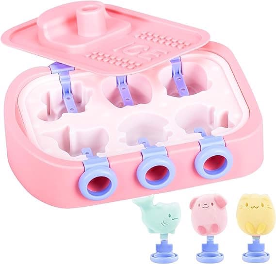 Mini silikonglassform blandade mönster 6 st ROSA