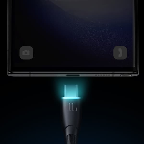 Starry-serien USB-A - USB-C 100W 1m sort kabel