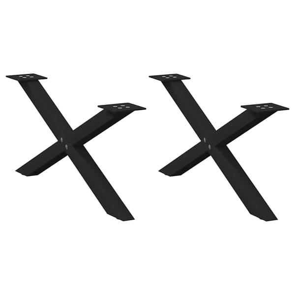 vidaXL sofabordsben, 2 stk., sort, 70x(30-31) cm, stål