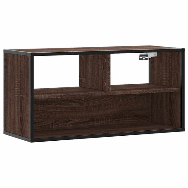 vidaXL TV-bord brunt egetræ 80x31x39,5 cm