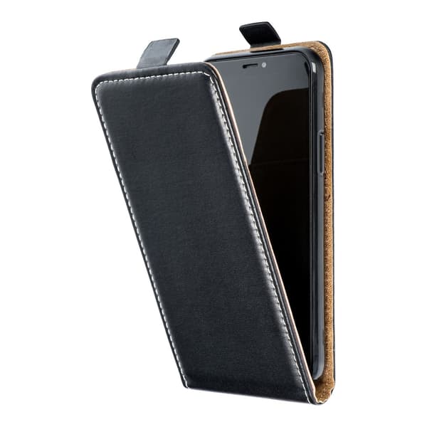ETUI TIL SAMSUNG A42 5G FLEXI HOLSTER MED LÅSNING VERTIKALT SORT + GLAS