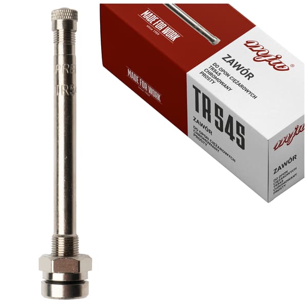 Lastbilhjulventil TR545 forkromet lige skruet