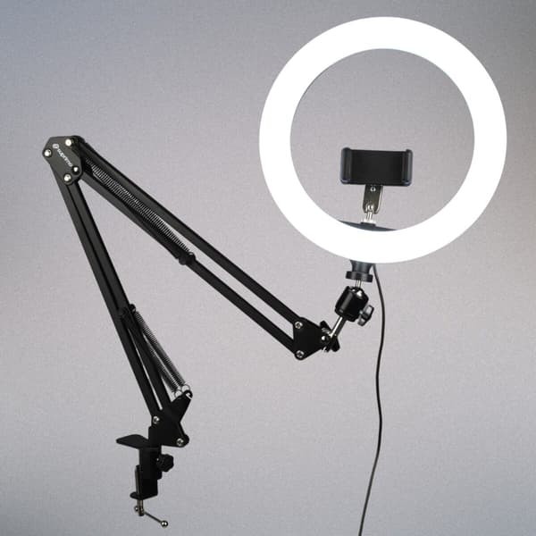 SUPRIMO DLS bordstativ arm ringlampe