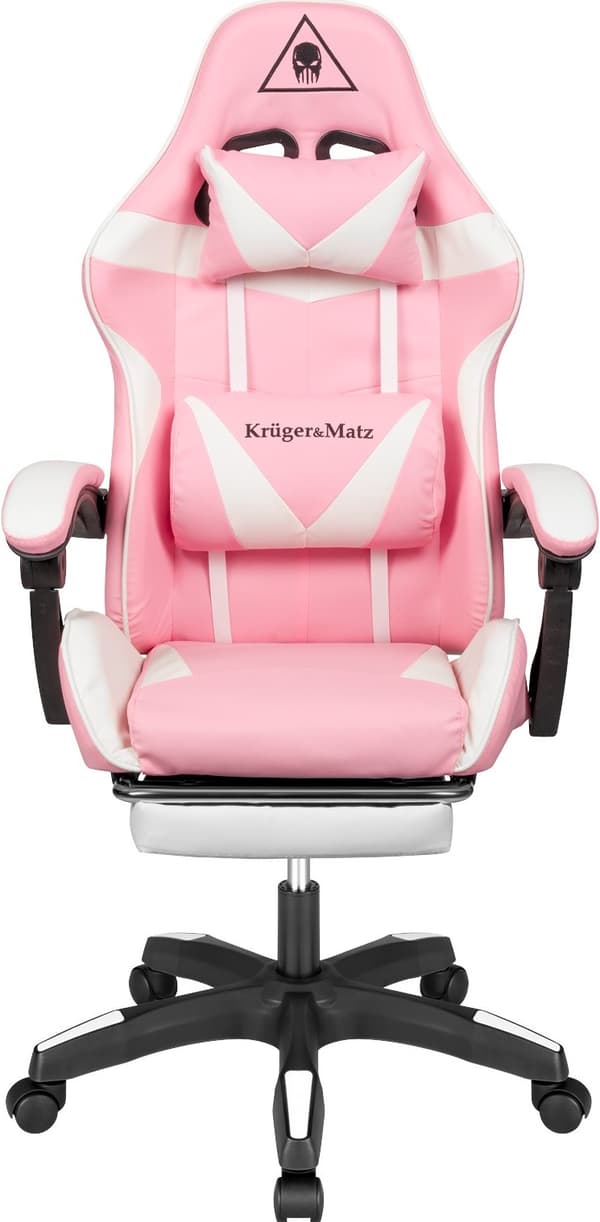 Kruger & Matz GX-150 Vit/Rosa Gamingstol