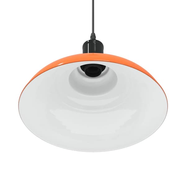 vidaXL Højdejusterbar pendellampe E27 blank orange