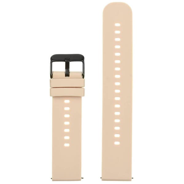 Gummirem til ur U27 - creme/sort - 22mm