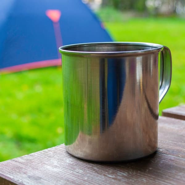 STÅLMUGG DRYCKESGLAS FÖR PICKNICK CAMPING 300 ML