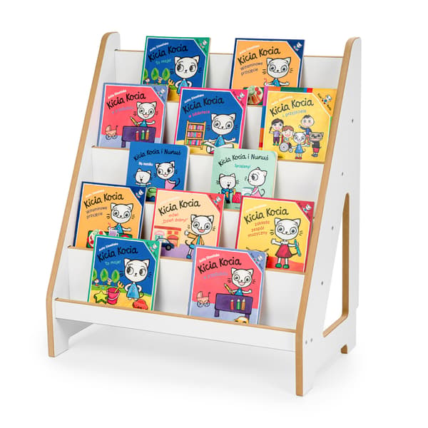 Montessori barnbokhylla Maxi vit