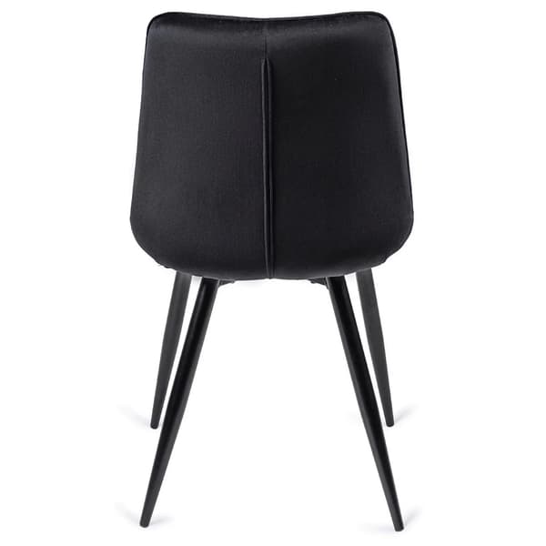 RIO Polstret Spisestol Sort Velour Moderne Loft