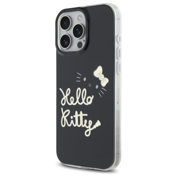 Hello Kitty IML Golden Diva MagSafe -kotelo iPhone 16 Pro Maxille, musta