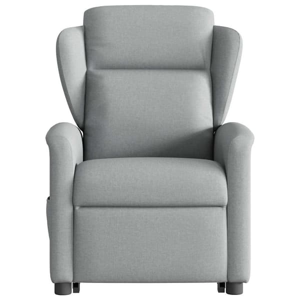 vidaXL Lyftbar massagefåtölj ljusgrå tyg
