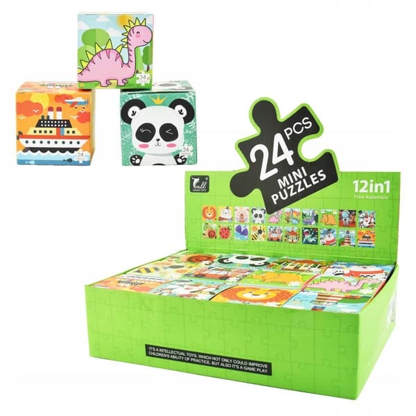 Puslespil med 24 brikker - assorterede designs